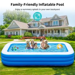 Inflatable Pool for Family - 130"x 72" x 22" Oversized Thickened Blow Up Pool for Adults, Swimming Pool NEW !! 