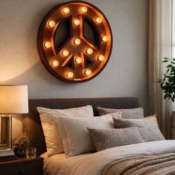 Pottery Barn Peace Sign Wall Decor