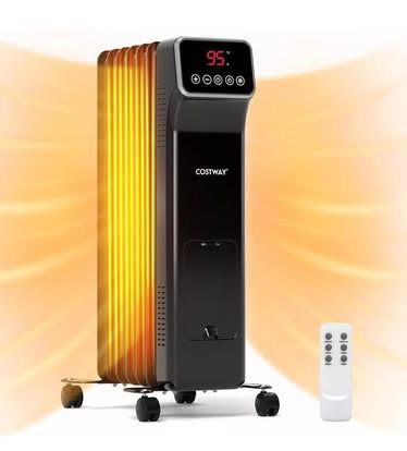 New COSTWAY Oil Filled Radiator Heater, 1500W Electric Space Heater w/Touch Screen