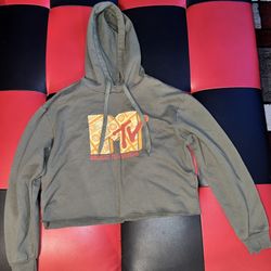 Vintage Women’s MTV Hoodie Cut Bottom. Size M