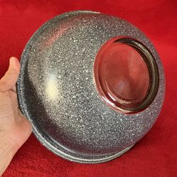 Vintage Pyrex Corning  2.5L Gray Granite Clear Bottom Glass Mixing Bowl ‼️ RARE ‼️ Made in USA ‼️ See TONS Of VINTAGE Dinnerware & Bake Ware Here ...