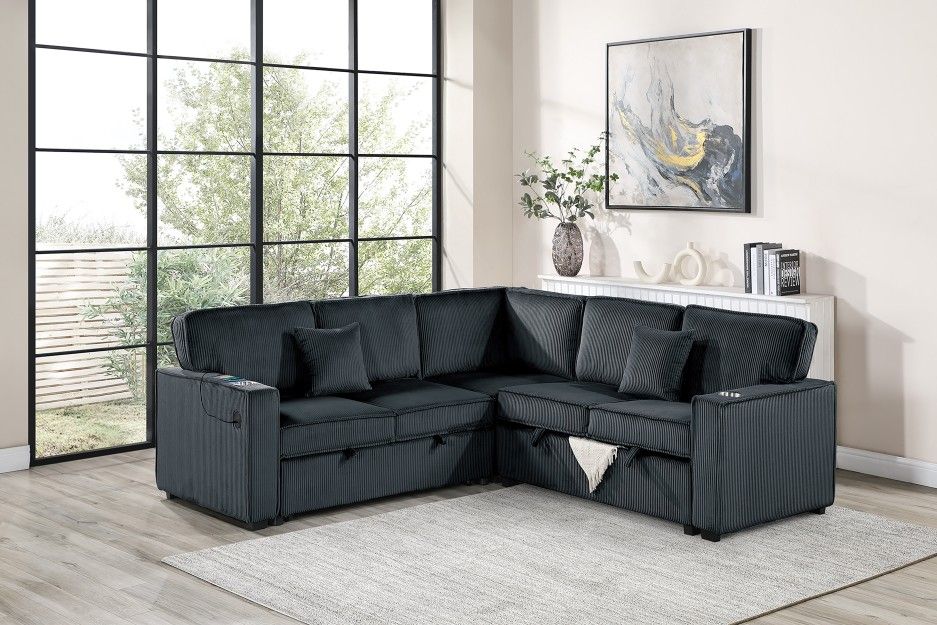 3 PCS CONVERTIBLE SECTIONAL (BRAND NEW)