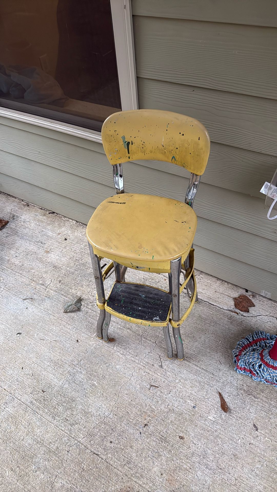 vintage cosco stool with pull-out steps