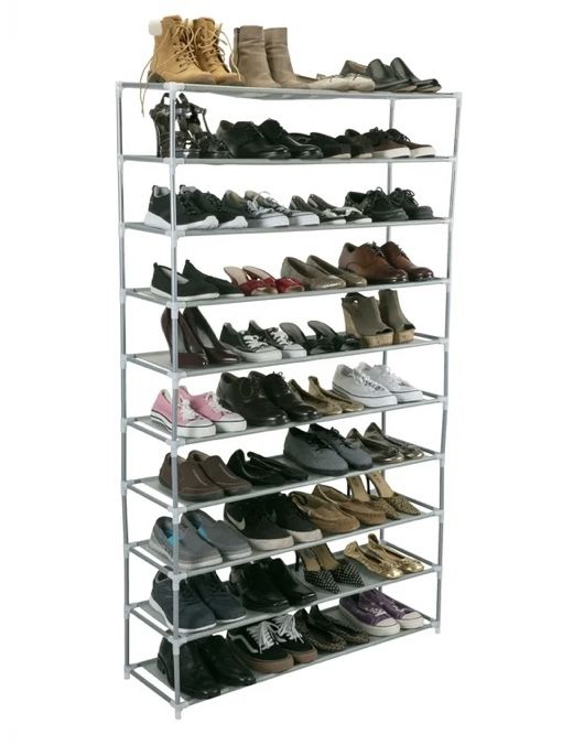 10 Tier Mobile Shoe Rack