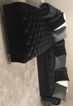 Black Sectional -Couch -Living Room Set