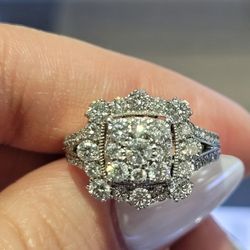 Stunning 14k Natural Diamond Vintage Style Ring Size 6