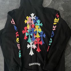 chrome hearts zip up hoodie color crosses size M 