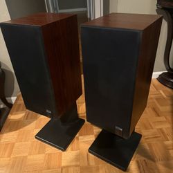 KEF 103/3 3-Way Speakers W/Stands & Equalizer (Like New) 