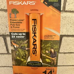 FISKARS Pole Saw and Pruner Extendable 14’ NEW 