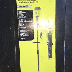 ONE+ HP 18V Brushless Cordless Battery String Trimmer and Leaf Blower Combo Kit with 4.0 Ah Battery and Charger