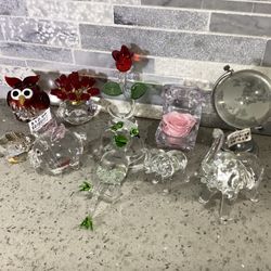 Lot Of Small Crystal Decoration Items (VALENCIA) 