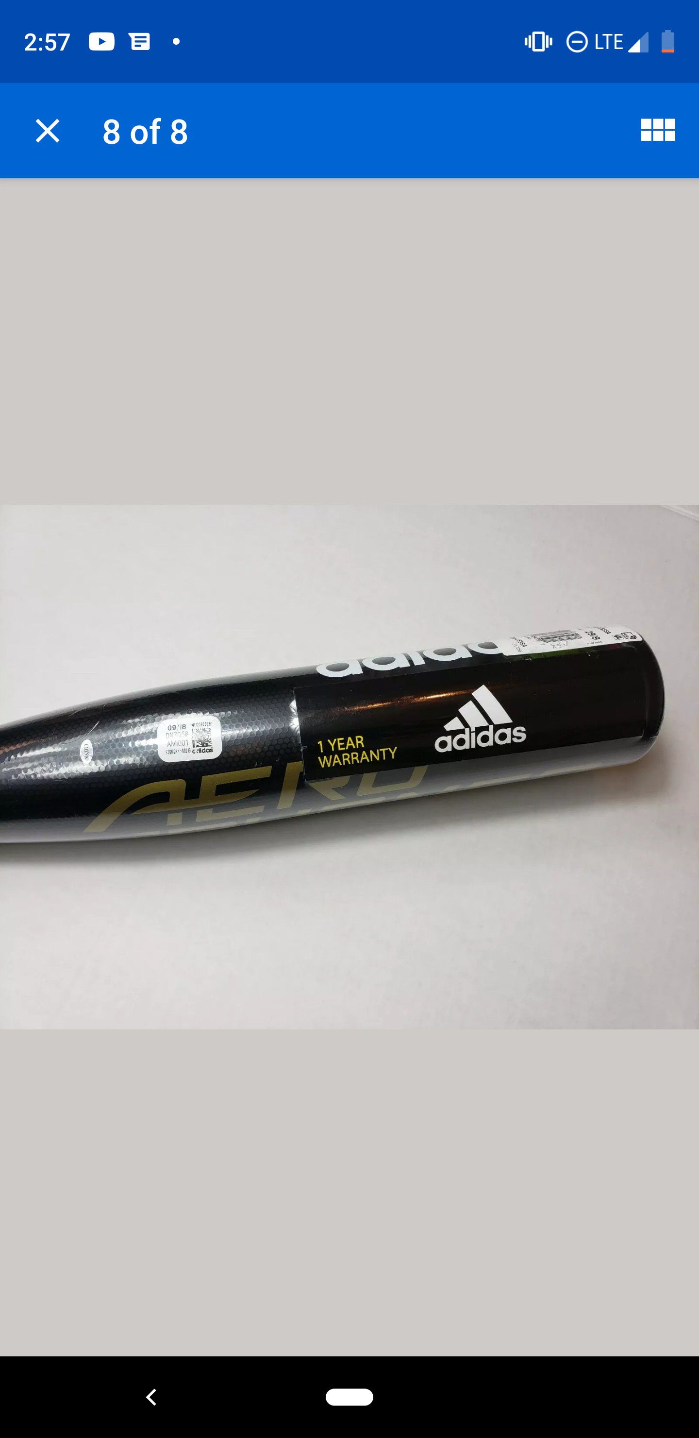 Adidas Aero Burner Youth Baseball Bat 29in. 19oz.