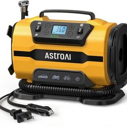 AstroAI Portable Air Compressor Pump w/ Dual Metal Motors & LED Light ("PRICE IS FIRM/ NO DELIVERY")