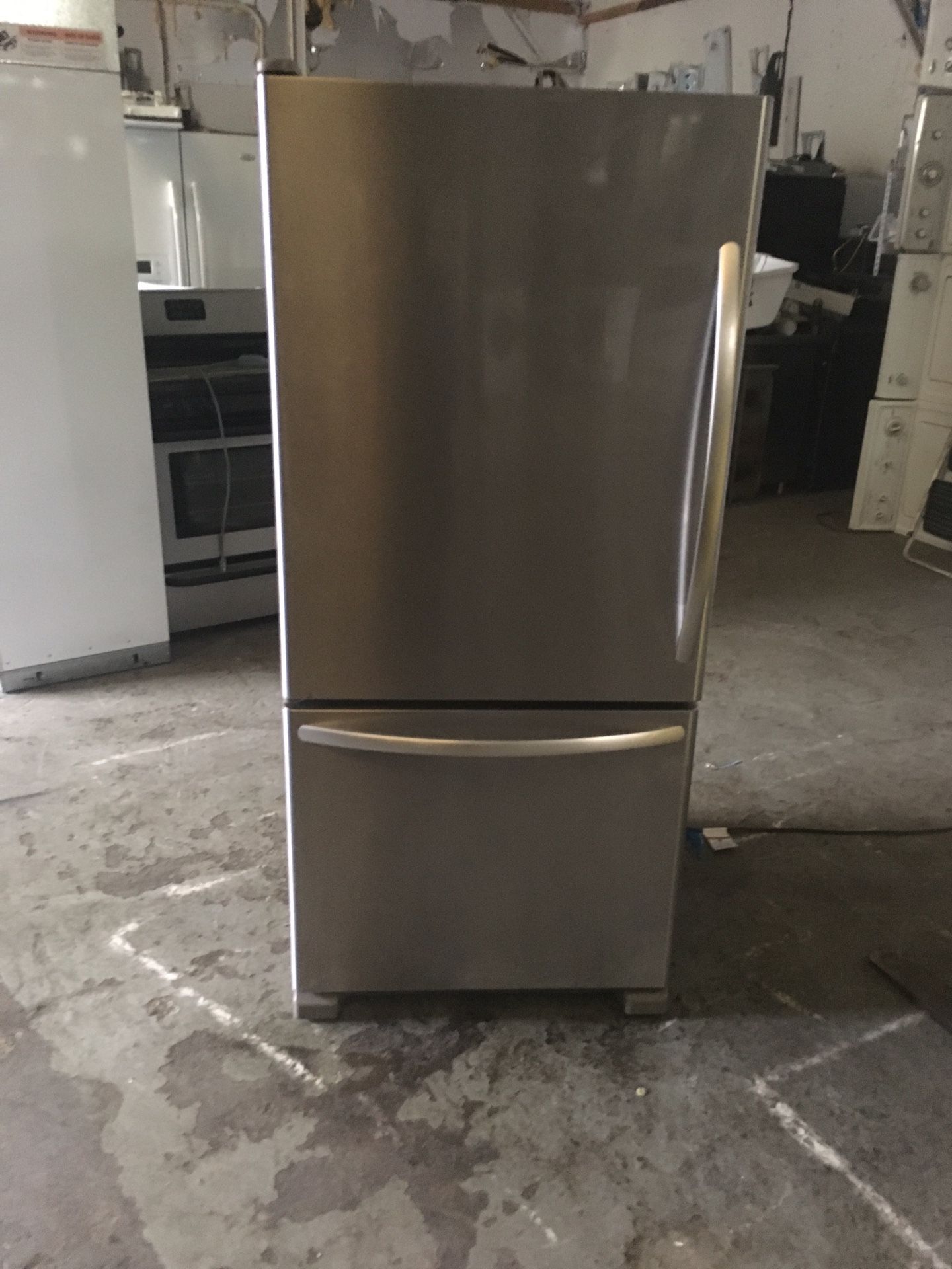 Refrigerator brand kitchen Aid everything is good working condition 90 days warranty delivery and installation