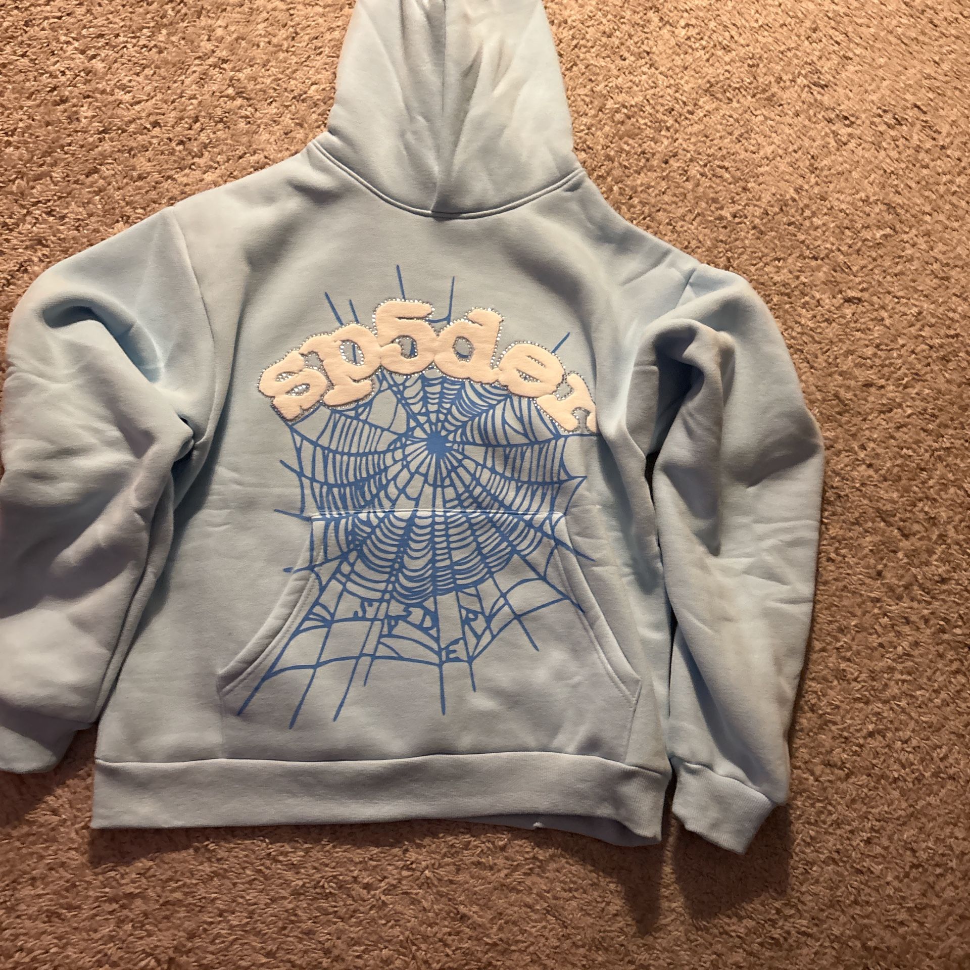 Sky Blue Sp5der hoodie