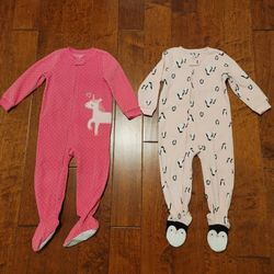 Carter's Fleece footed pajamas Size 3T