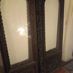 Vintage Gothic Wood Doors Old Craftsmanship Detailing