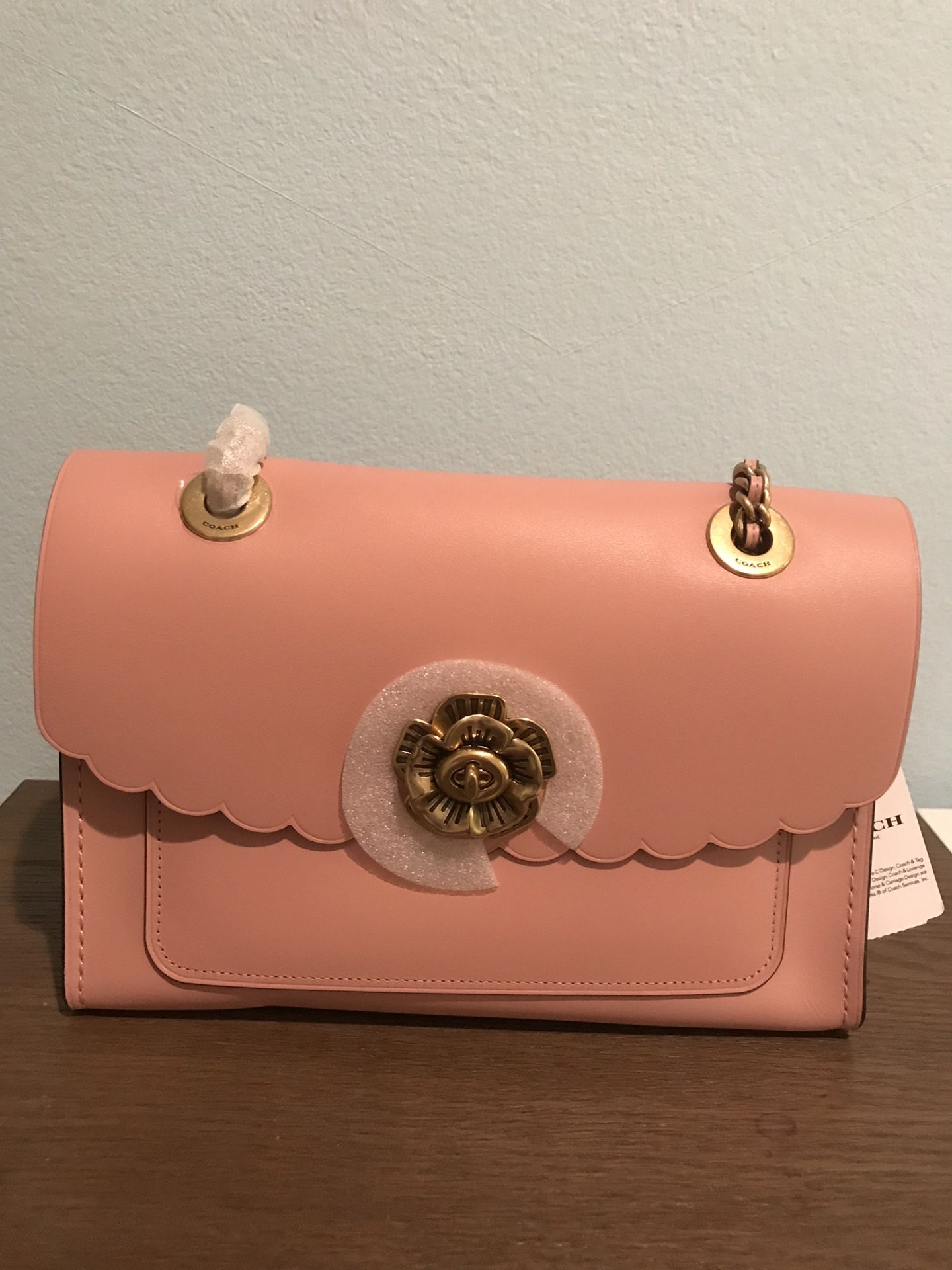 Coach parker tea hotsell rose turnlock shoulder bag