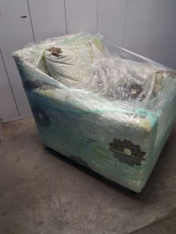 Floral Fabric Accent Chair with Cushion