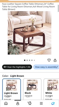 Rust colored foot ottoman