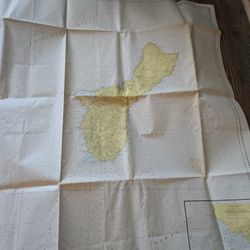 Vintage Guam Island Oceanic Map