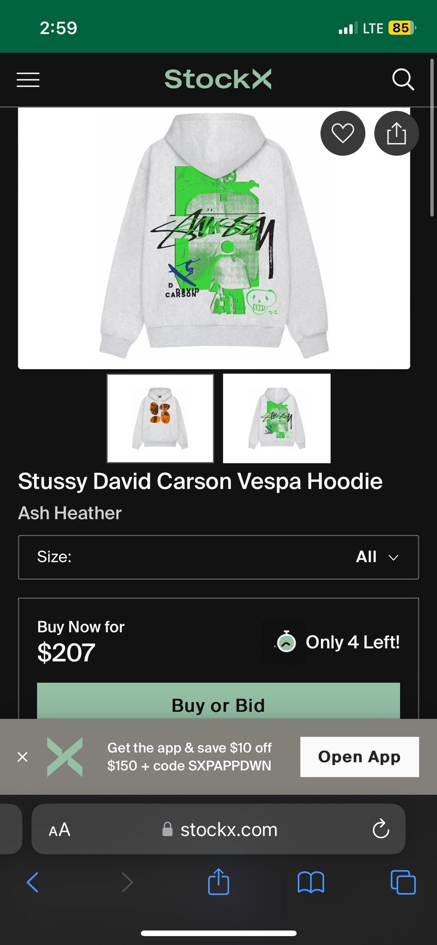 ★24SS 最新作★STUSSY DAVID CARSON VESPA HOODIE Stussy David Carson Vespa Hoodie Black Men's - SS24 - US