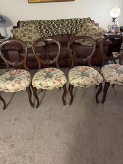 Beautiful Antique  Mahogany Balloon Back Chairs