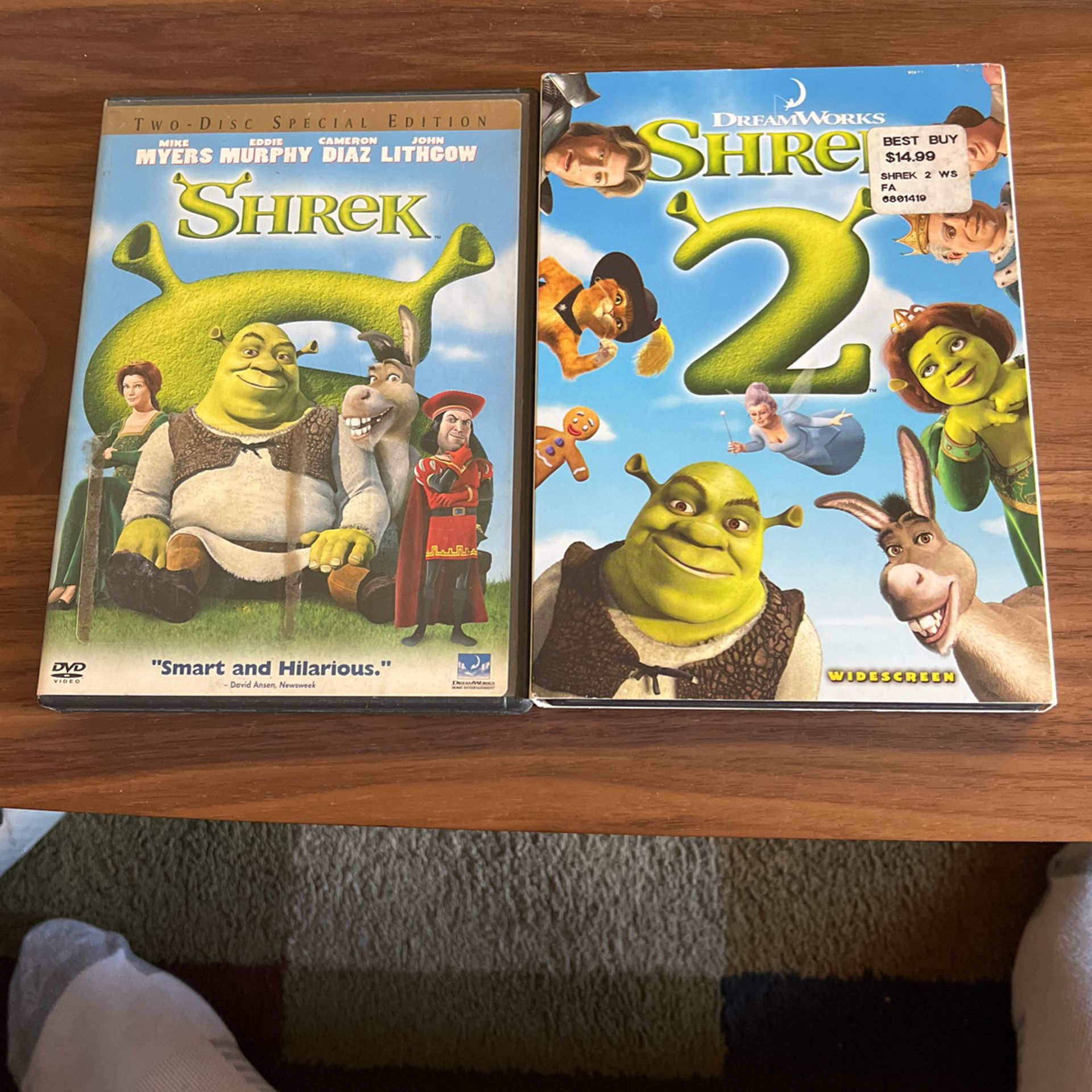 Shrek One And Two Dvd