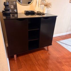 Black accent cabinet