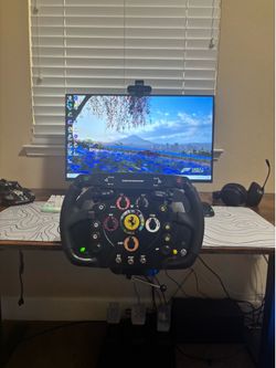thrustmaster sim racing setup. perfect condition