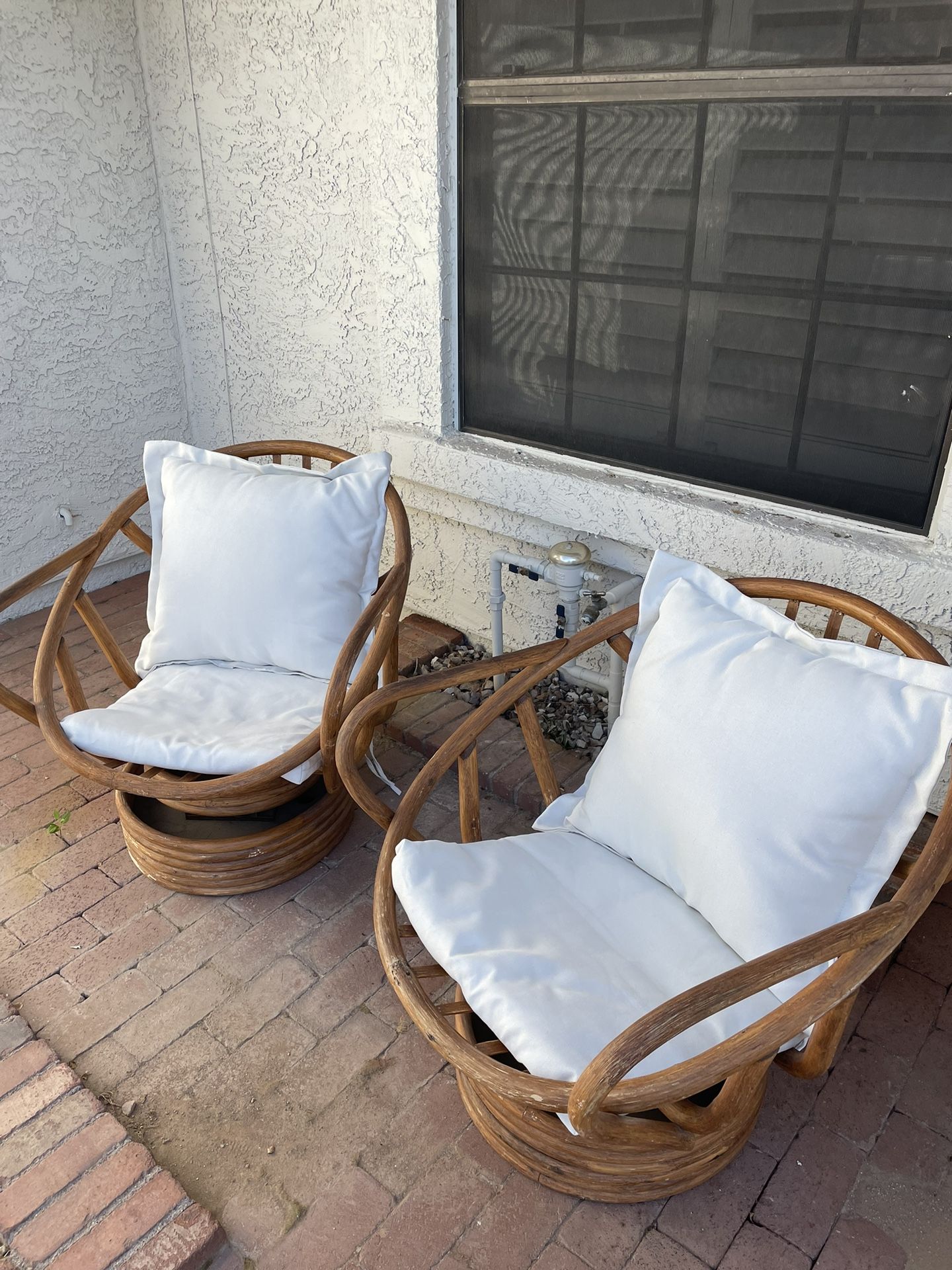 Bohemian Swivel Barrel Chairs