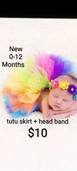 Baby rainbow tutu for photo or party $10