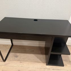 IKEA Black Micke desk Computer Table Study Compact And Lots Of Storage 42” X 20”