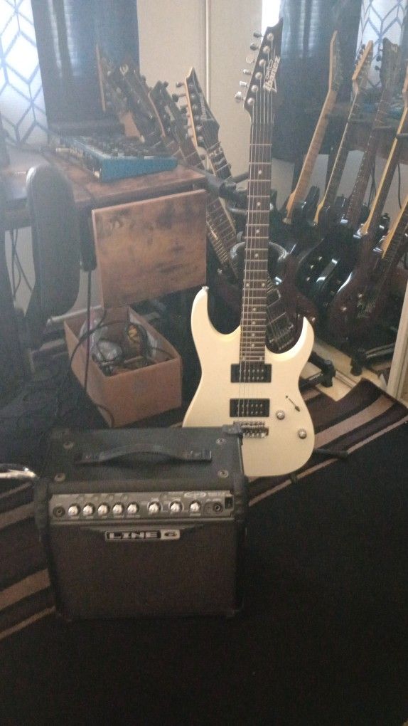 Ibanez GEO GRGA120WH Mint Never Used & Line 6 Spider III Amp