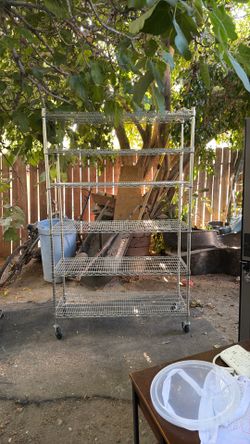 Wheeled 6ft wire rack