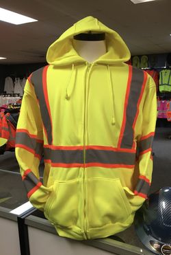 High Visibility Zip Up Safety Hoodie