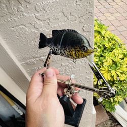 Custom Painted Juvenile Jaguar Guapote Cichlid Glide Bait