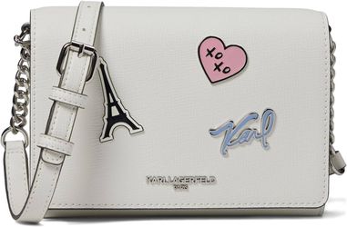 Karl Lagerfeld I Love Paris Crossbody Handbag White NEW with Tag