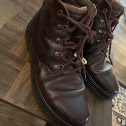 Timberland Hiking/ Work Boots Waterproof Burgundy Size 10 Men’s