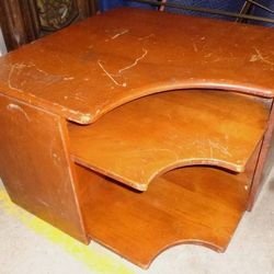 Corner Table - Old Wood Reversible Corner Table