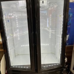 Double Door Glass Fridge