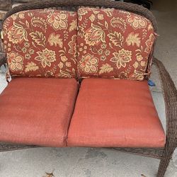 Wicker Patio Loveseat 