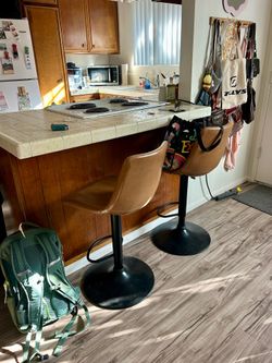 2 Barstools, Adjustable Height