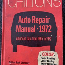 Chilton’s Auto Repair Manual-‘65 Through ‘72