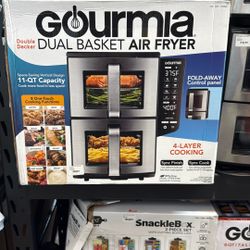 GOURMIA DUAL BASKET AIR FRYER  11QT