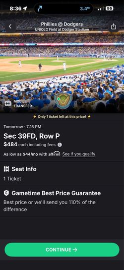Dodger Ticket