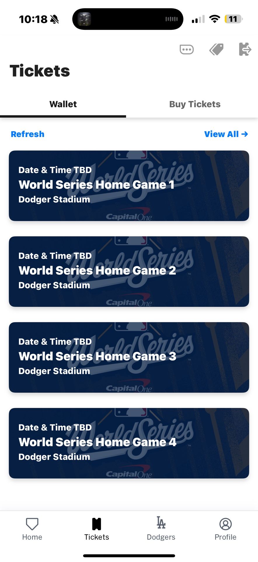 Dodgers World Series Tickets Game 2 