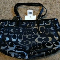 Coach Optic Metallic Signature Tote