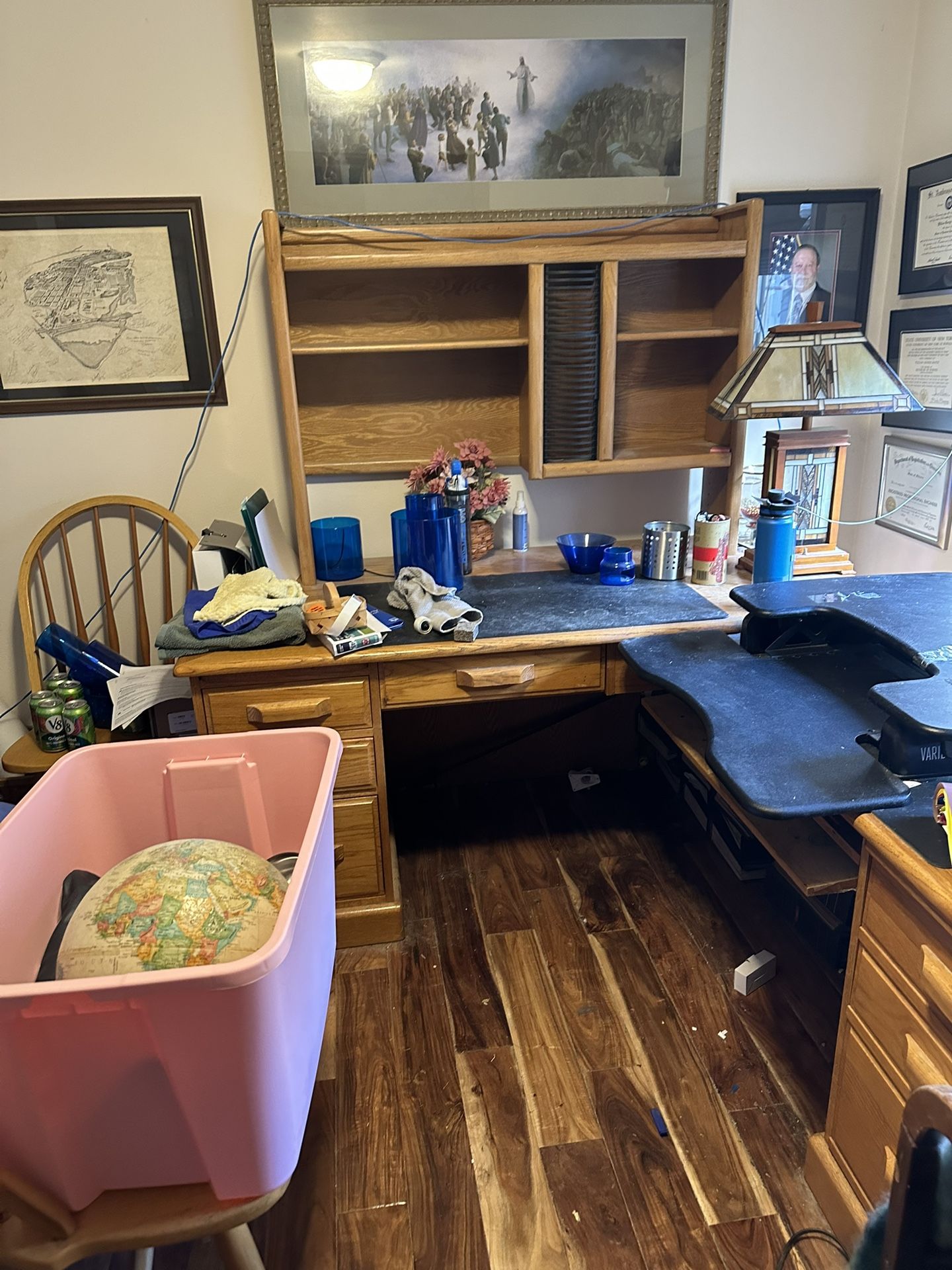 Desk And Matching File Cabinet