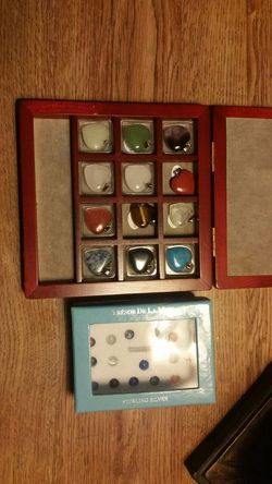 Necklace charms & ring inserts for sale.